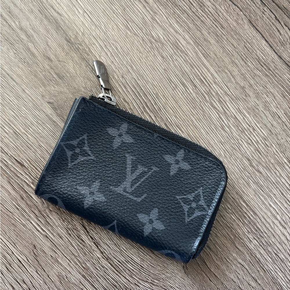 Louis Vuitton Black and Gray Monogram Pouch
